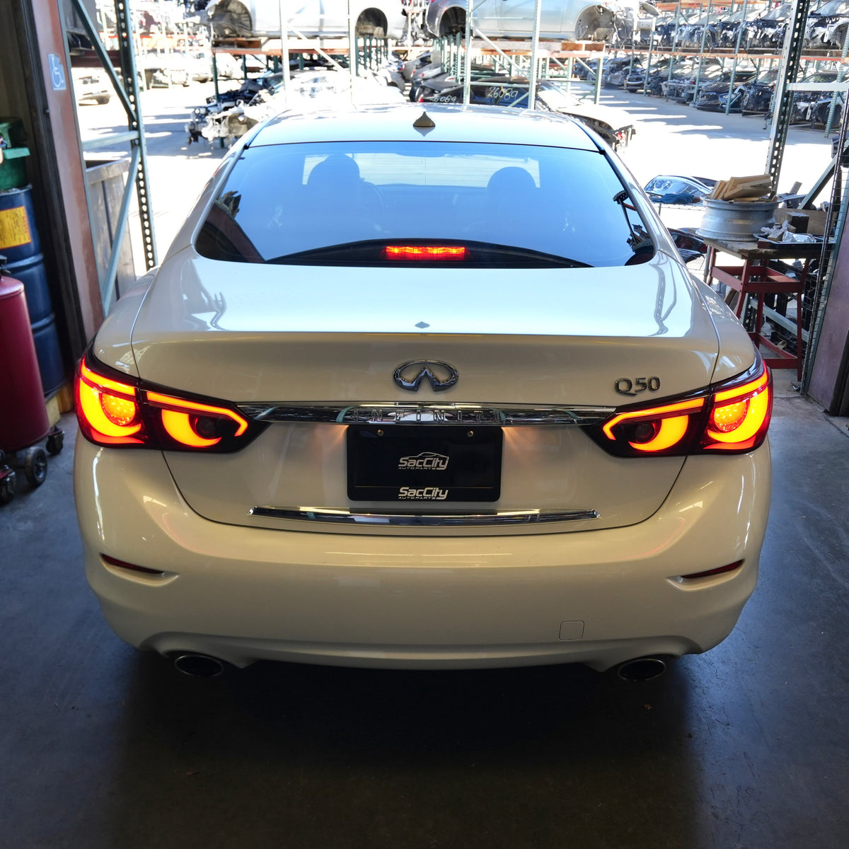 14-17 Infiniti Q50 | Smoked RED Sequential Custom LED Tail Lamp Set