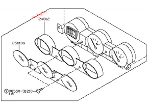 24845-EV03A Nissan Triple Meter Assembly Illustration 1 of 1