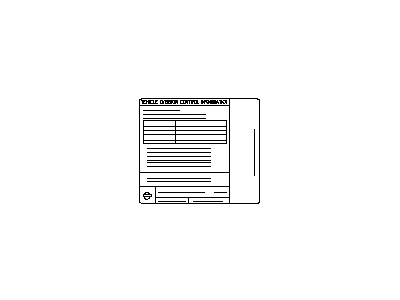 14805-CF40A Nissan Emission Label Illustration 1 of 1