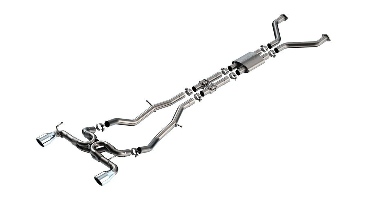 Borla 22-24 Nissan Z 2.5in ATAK Cat Back Exhaust 4.5in Tip - Carbon Fiber Black Anodized