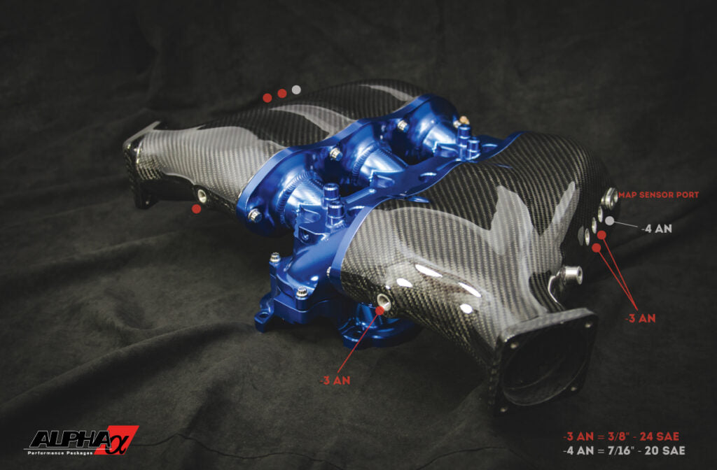 Alpha Performance R35 GT-R CNC Big Bore Throttle Body Set (With AMS Quickclamp Adapter Flanges)