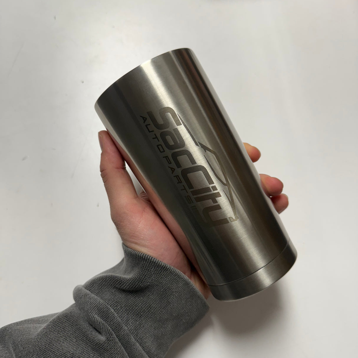 Exhaust Tip Drink Mug (Titanium Print)