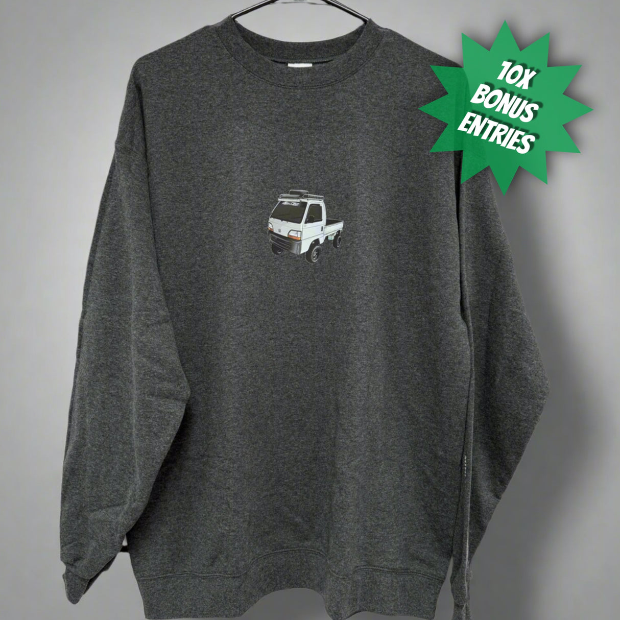 Grey Mini Truck Sweater - Mini Truck (EARNS 10X BONUS ENTRIES)