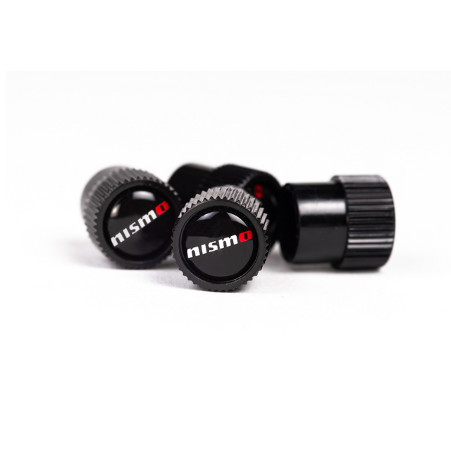 NISMO Black ABS Valve Stem Caps (Set of 4)
