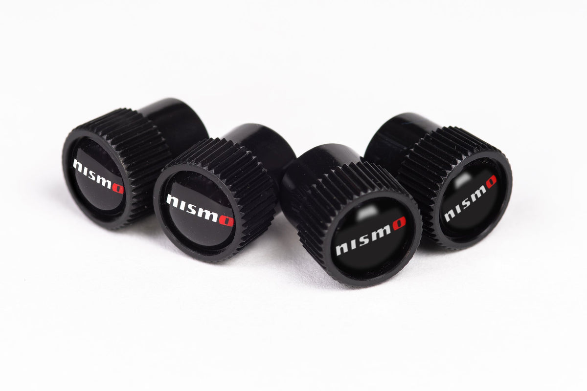 NISMO Black ABS Valve Stem Caps (Set of 4)
