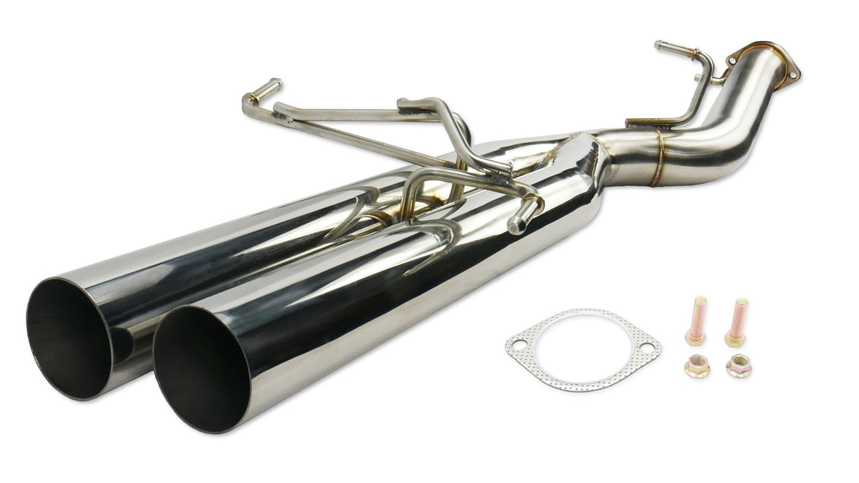 ISR Performance Series II - EP Dual Tip Blast Pipe Exhaust System - Resonated - Nissan 240sx 95-98