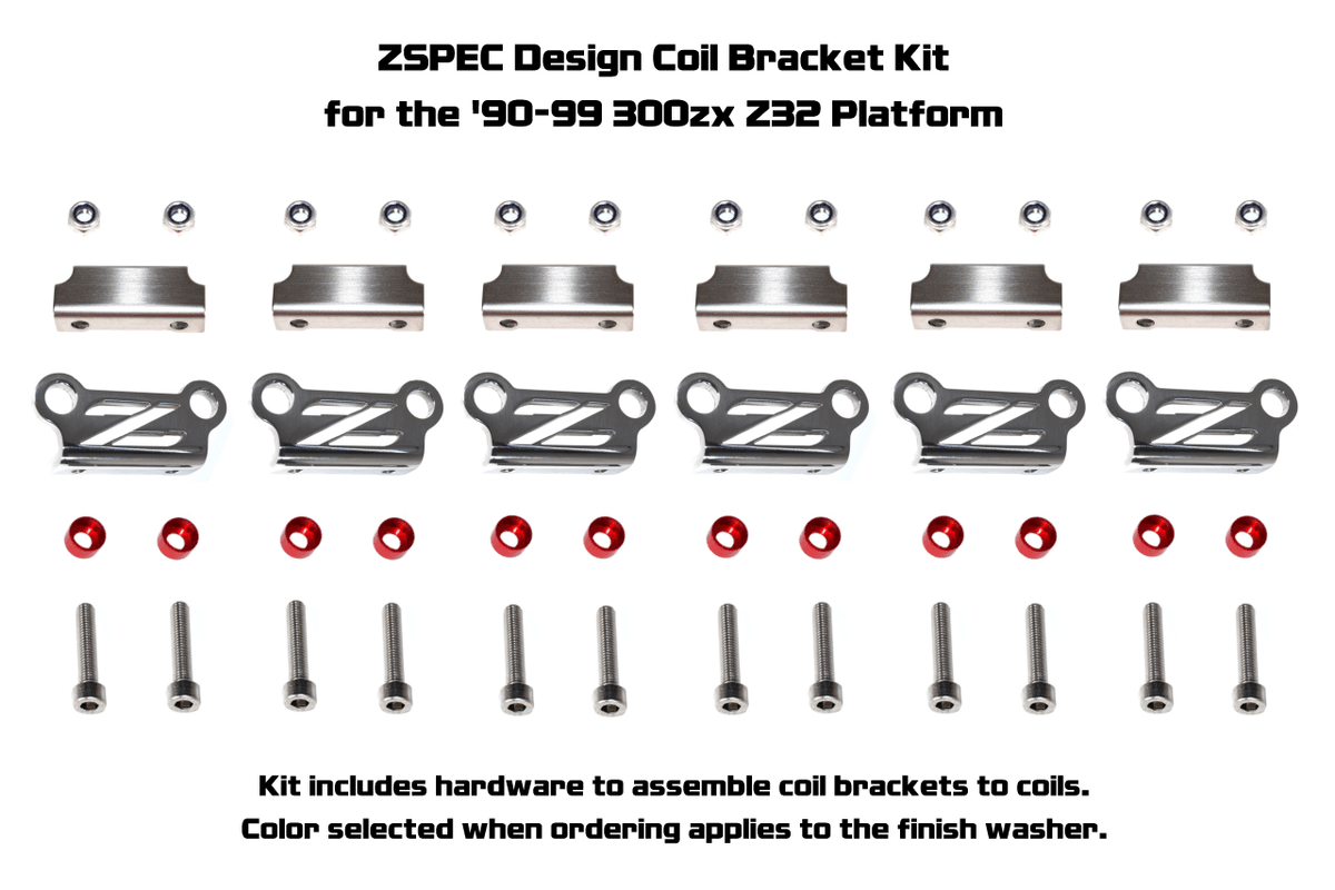 ZSPEC Coil Bracket Kit w/"Z" Cut-Out for Nissan Z32 300zx, Stainless