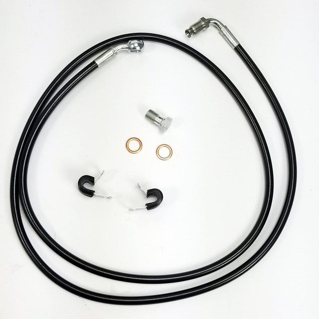 ZSpeed Stainless Braided Long Clutch Hose Line Replaces Hardline M10x1.0 fittings 10MM