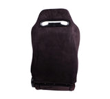 NRG Sport Seats (Pair) Type-R Suede w/NRG Logo - Black w/Red Stitching