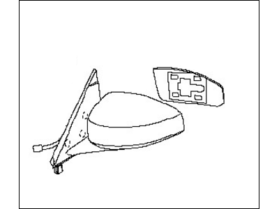 K6301-CF000 Nissan Mirror Assembly Illustration 1 of 1