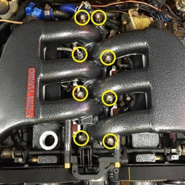 ZSPEC Upper-to-Lower Plenum Fasteners for 90-96 Nissan 300zx Z32 w/o Throttle Cover Bolt