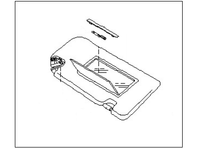 96400-EV00A Nissan Sun Visor Illustration 1 of 1
