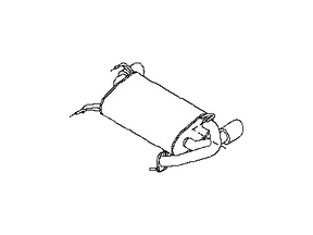 20100-EV20A Nissan Exhaust Main Muffler Assembly Illustration 1 of 1