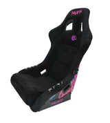 NRG FRP Bucket Seat (Large) Black Alcantara w/ Dragon Livery