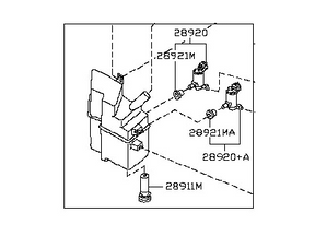 28910-EV01B Nissan Washer Reservoir Illustration 1 of 1