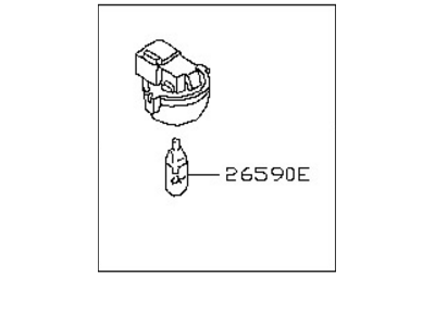 26470-60U0E Nissan Trunk Lamp Assembly Illustration 1 of 1