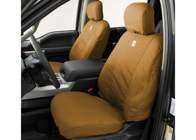 Covercraft Carhartt SeatSaver Front Seat Covers – 2014–2021 Nissan Frontier / 2014–2015 Xterra – Brown