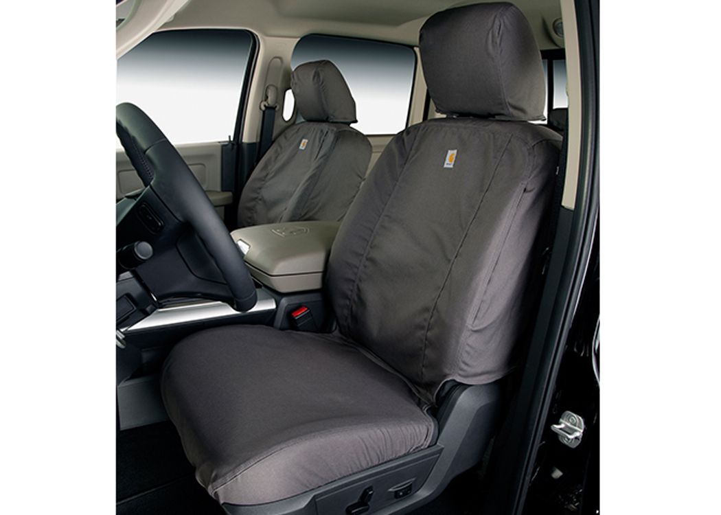 Covercraft Carhartt SeatSaver Front Seat Covers – 2014–2021 Nissan Frontier / 2014–2015 Xterra – Gravel