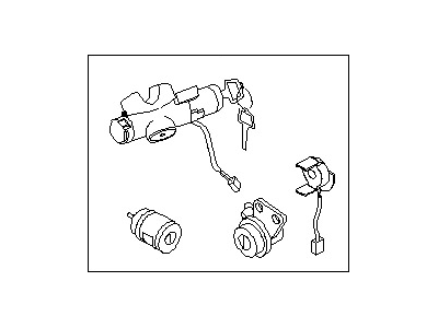 99810-CF41A Nissan Lock Assembly Illustration 1 of 1