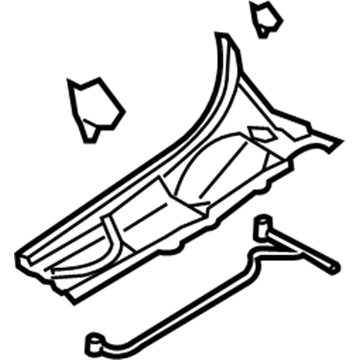 66863-CD010 Nissan Cowl Grille Illustration 1 of 1