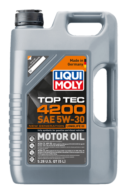 LIQUI MOLY Top Tec 4200 SAE 5W-30 New Generation, 5 L, SKU 2011