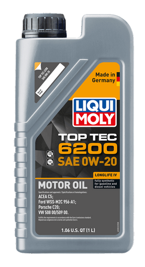 LIQUI MOLY Top Tec 6200 SAE 0W-20, 1 L, SKU 20236