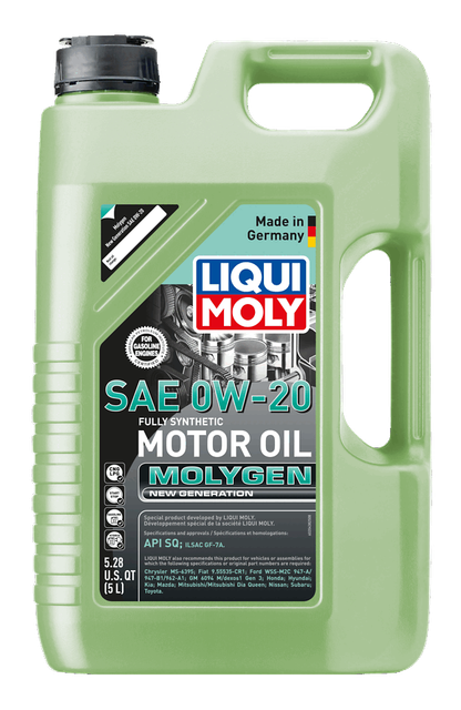 LIQUI MOLY Molygen New Generation SAE 0W-20, 5 L, SKU 20438