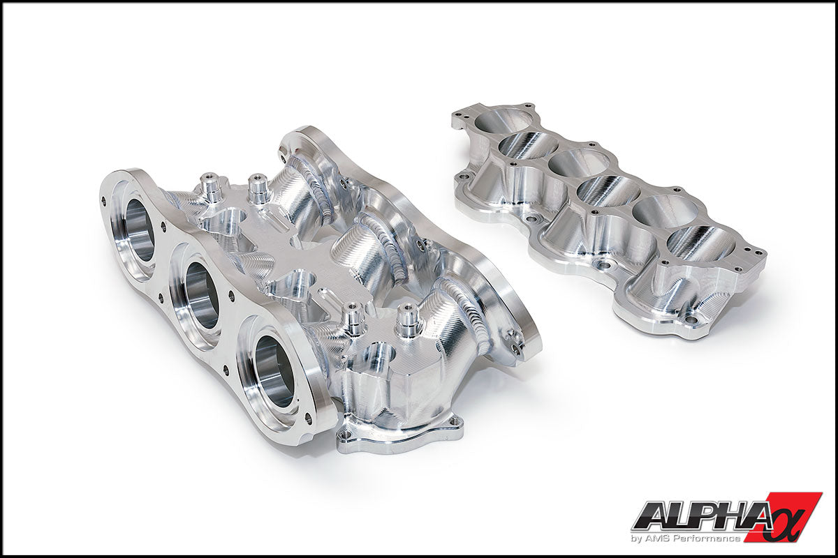ALPHA GT-R Cast Plenum / Billet Intake Manifold w/ Secondary Fuel Rail (12 Injector) Black