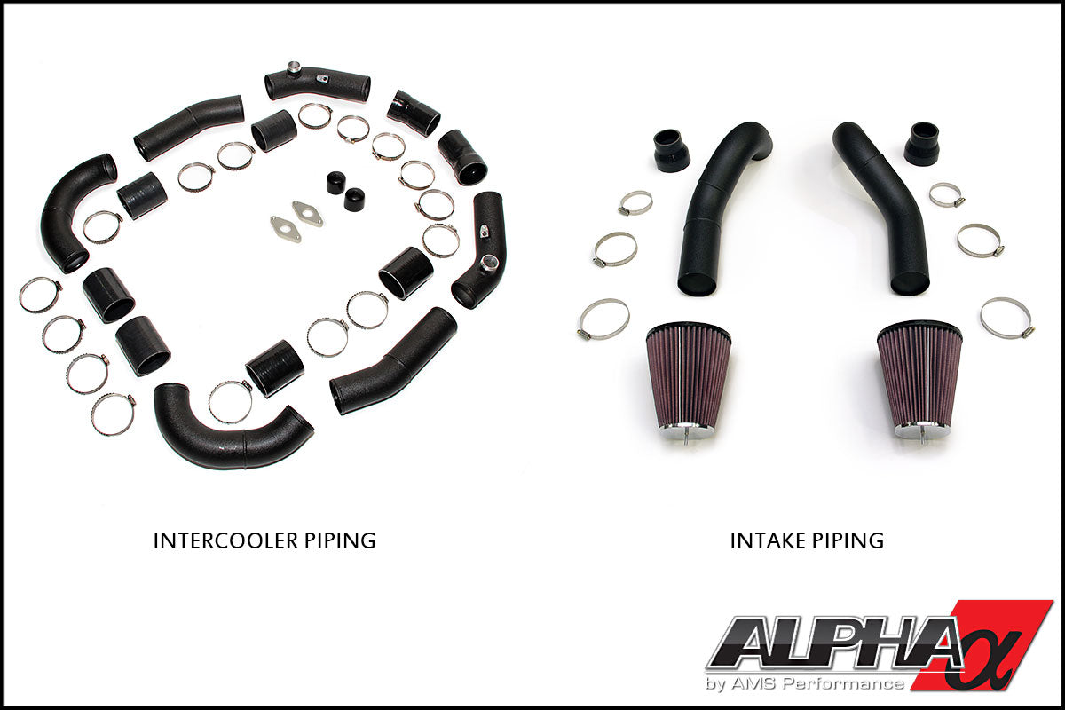 Alpha Performance R35 GT-R Intercooler Pipe Conversion Kit To Suit Alpha Carbon Intake Manifold (Alpha Throttle Bodies)