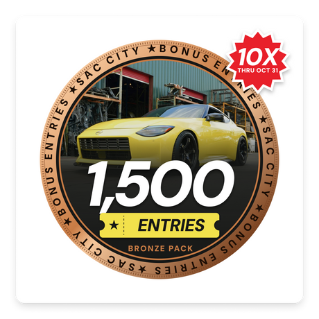 1,500 Bonus Entries – Bronze Pack – Win the Sac City Proto Z