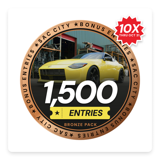 1,500 Bonus Entries – Bronze Pack – Win the Sac City Proto Z