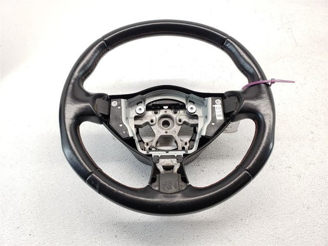 STEERING WHEEL -BLACK W/RED STITCH*