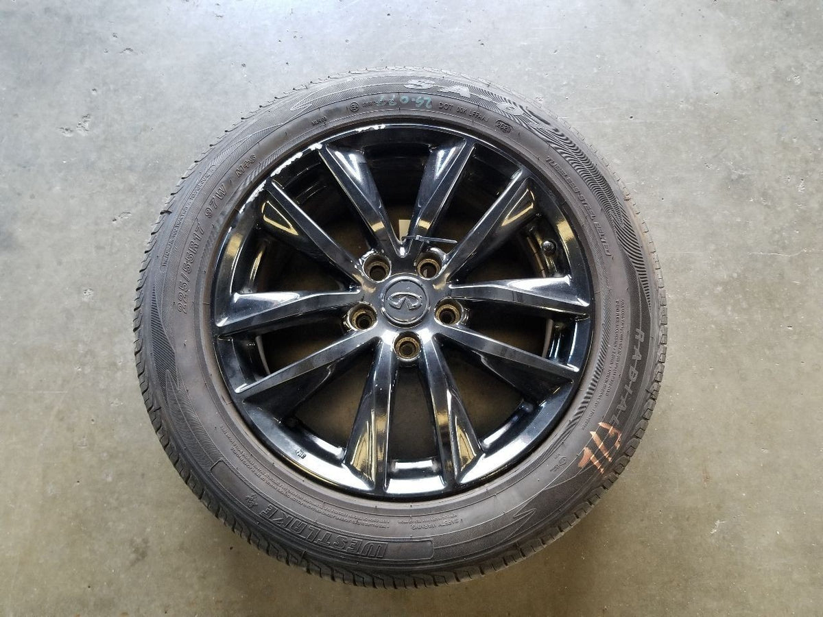 17X 7 1/2 WHEEL (PAINTED BLK)*
