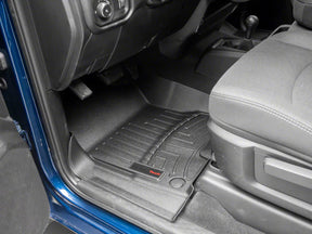 WeatherTech 441545-1-4 installed liner detail from the FloorLiner set, black