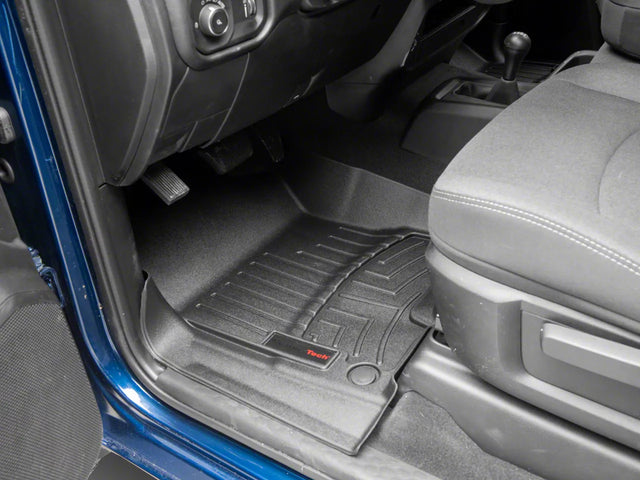 WeatherTech 441545-1-4 installed liner detail from the FloorLiner set, black
