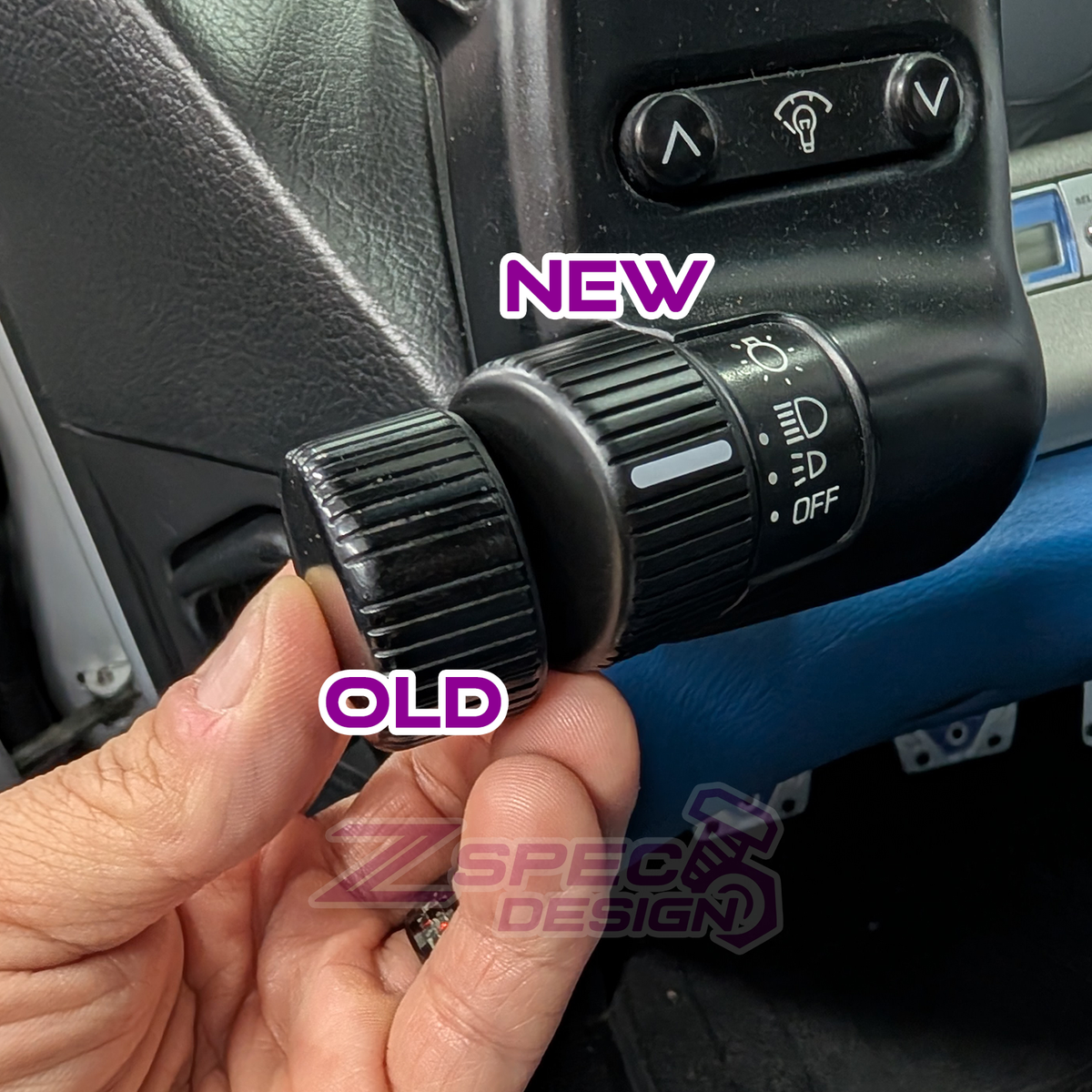 ZSPEC LHD Headlight Controls Knob for '90+ Nissan 300zx Z32