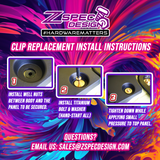 ZSPEC Plastic-Clips Replacements for Z1 Motorsports '09-20 Nissan 370z Z34 Radiator Guide, Titanium