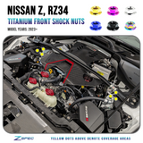 ZSPEC Shock Tower Nuts for '23+ Nissan Z RZ34, Titanium