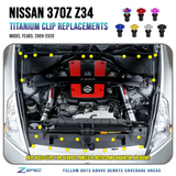 ZSPEC Plastic-Clips Replacement Kit for '09-20 Nissan 370z Z34, Grade-5 Titanium