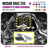 ZSPEC Plenum Fastener Kit for '03-06 Nissan 350z COSWORTH Plenum, Stainless & Billet