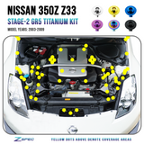 ZSPEC Stage-2 Dress Up Bolts®/Fastener Kit for '03-'08 Nissan 350z DE & HR, Titanium