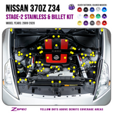 ZSPEC Stage-2 Dress Up Bolts® Fastener Kit for '09-20 Nissan 370z Z34, Stainless & Billet