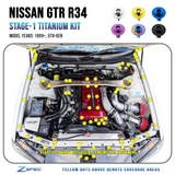 ZSPEC Stage-1 Titanium Hardware Kit for the Nissan Skyline GTR R34, RB26DETT