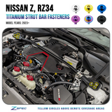 ZSPEC Strut Tower Brace/Bar Fastener Kit for '23+ Nissan Z RZ34, Titanium