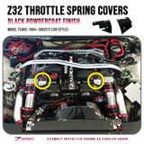 ZSPEC Black Throttle Spring Covers for '94-96 300zx Z32 Plenums, Powdercoated Stainless