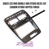 ZSPEC RHD Hydro-Dipped Double-Din Radio Bezel w/Brackets, Nissan Z32 300zx