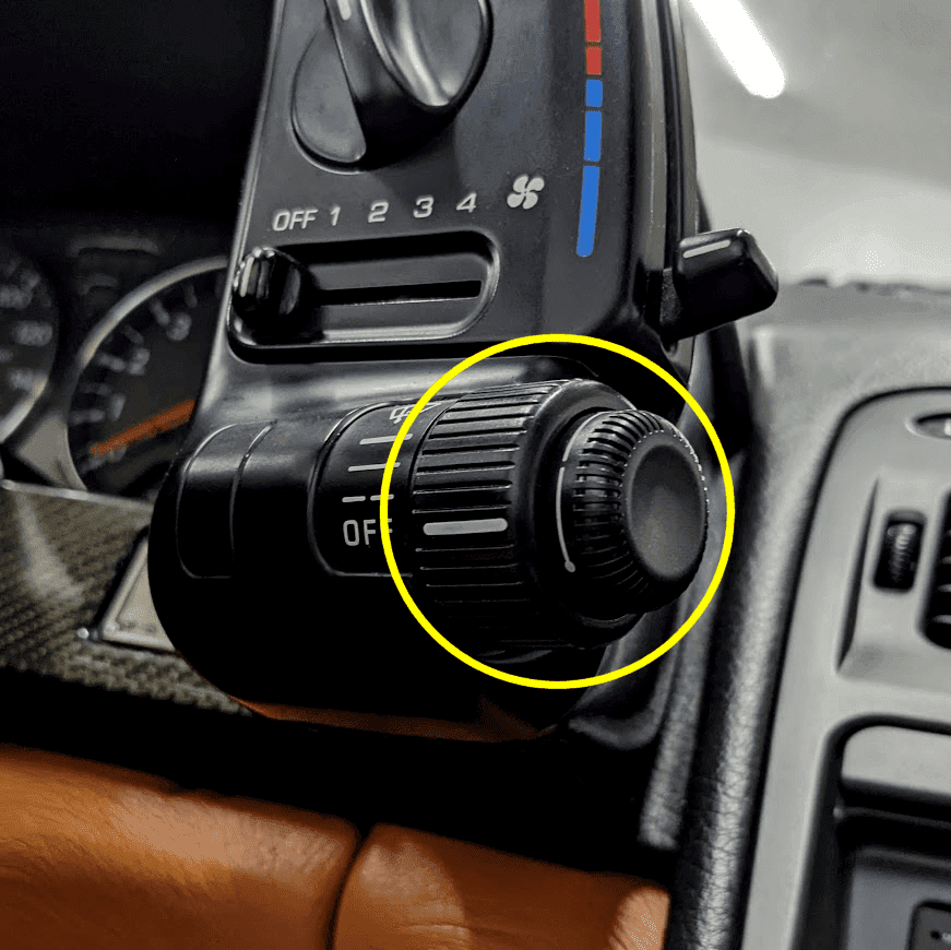 ZSPEC LHD Wiper Control Knobs for '90+ Nissan 300zx Z32, Mode & Interval Knobs