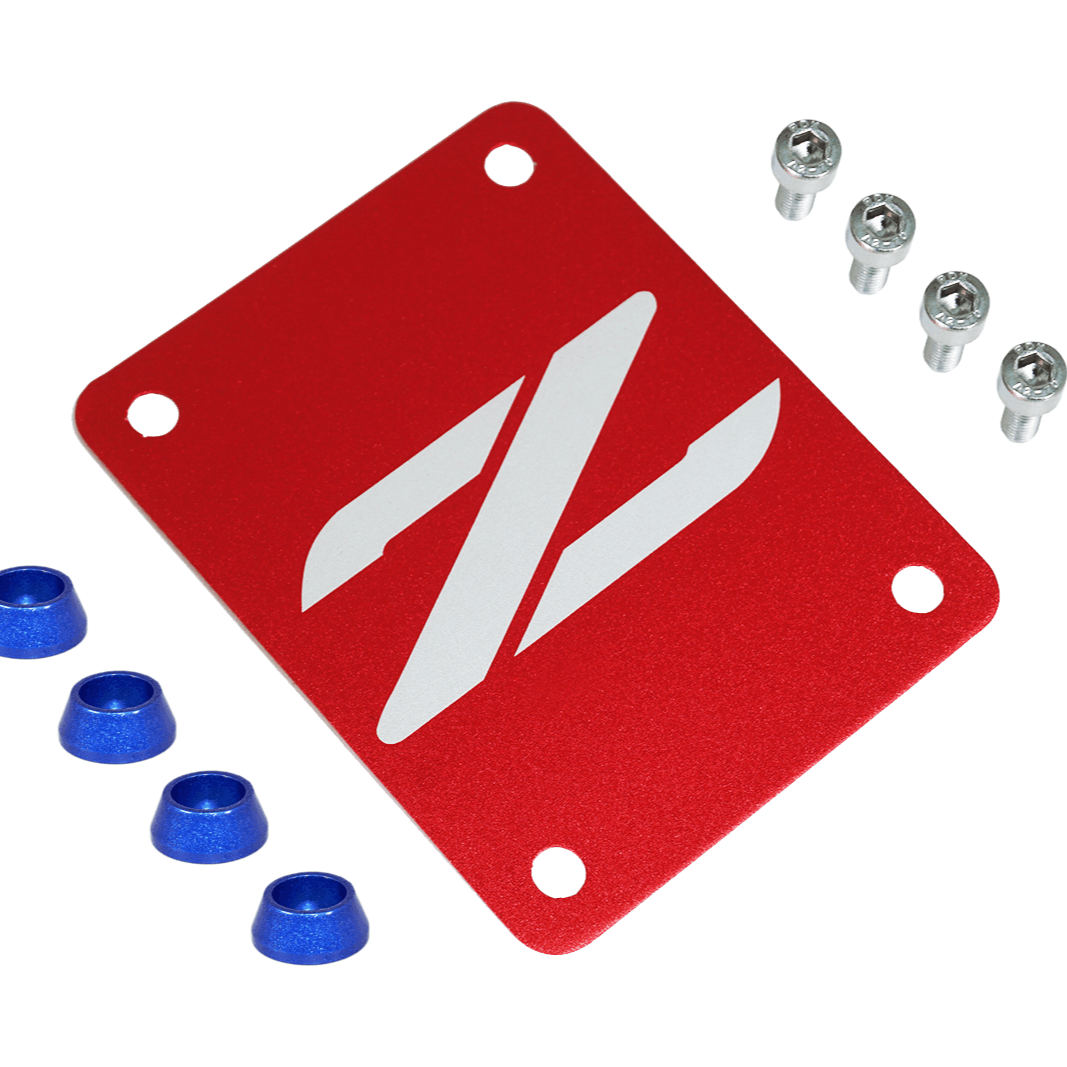 ZSPEC Red PTU Holes Cover Plate for Z32 300zx, Billet