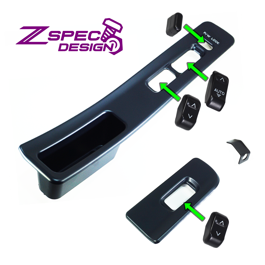 Z32 300zx Door Window-Switch & Finishers Refresh Kit, Bezels & Buttons